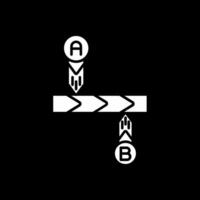 Timeline-Glyphe invertiertes Symbol vektor