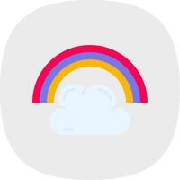 Regenbogen eben Kurve Symbol vektor