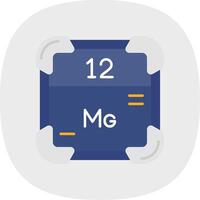 magnesium platt kurva ikon vektor