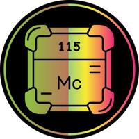 moscovium Glyphe fällig Farbe Symbol vektor