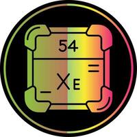 xenon glyf på grund av Färg ikon vektor