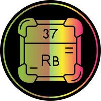 Rubidium Glyphe fällig Farbe Symbol vektor