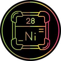 Nickel Linie Gradient fällig Farbe Symbol vektor