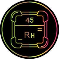 Rhodium Linie Gradient fällig Farbe Symbol vektor