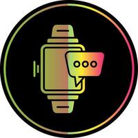 Smartwatch Glyphe fällig Farbe Symbol vektor