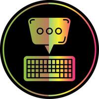 Tastatur Glyphe fällig Farbe Symbol vektor