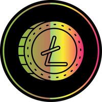 Litecoin Glyphe fällig Farbe Symbol vektor