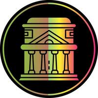 Pantheon Glyphe fällig Farbe Symbol vektor