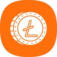 Litecoin Glyphe Kurve Symbol vektor