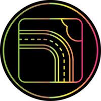 motorväg linje lutning på grund av Färg ikon vektor