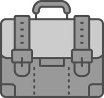 resväska linje fylld gråskale ikon vektor