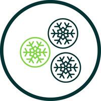 Schneeball Linie Kreis Symbol vektor