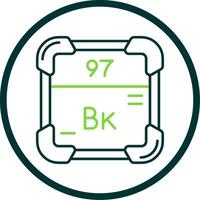 Berkelium Linie Kreis Symbol vektor