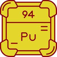 plutonium årgång ikon vektor