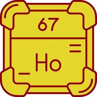 holmium årgång ikon vektor