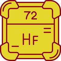 Hafnium Jahrgang Symbol vektor