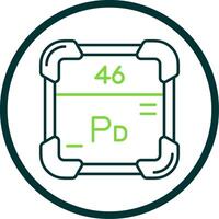 Palladium Linie Kreis Symbol vektor