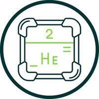 Helium Linie Kreis Symbol vektor
