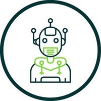 Roboter Linie Kreis Symbol vektor