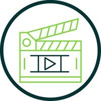 Film Linie Kreis Symbol vektor