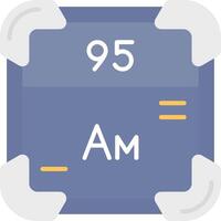 americium platt ljus ikon vektor