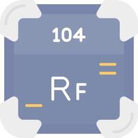 rutherfordium platt ljus ikon vektor