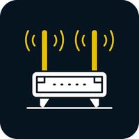 Router-Glyphe zweifarbiges Symbol vektor