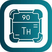 thorium glyf lutning runda hörn ikon vektor