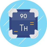 thorium platt blå cirkel ikon vektor