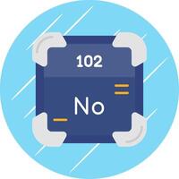 nobelium platt blå cirkel ikon vektor