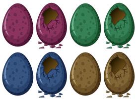 Eier in vier Farben vektor