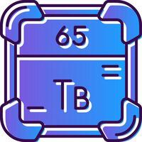 Terbium Gradient gefüllt Symbol vektor