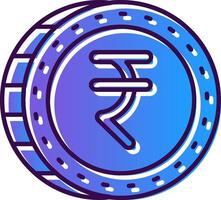 Rupee Gradient gefüllt Symbol vektor