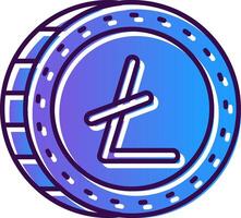 Litecoin Gradient gefüllt Symbol vektor