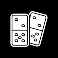 Domino Glyphe invertiert Symbol vektor