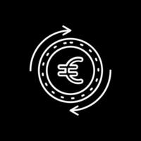 Euro Linie invertiert Symbol vektor