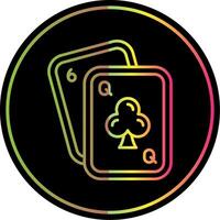 Poker Linie Gradient fällig Farbe Symbol vektor