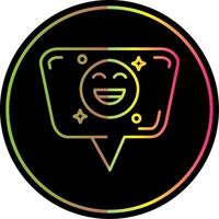 emoji linje lutning på grund av Färg ikon vektor