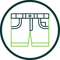 kurze Hose Linie Kreis Symbol vektor