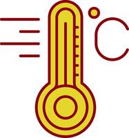 temperatur årgång ikon vektor