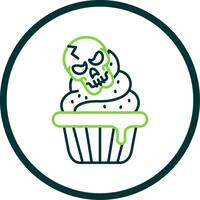 Cupcake Linie Kreis Symbol vektor