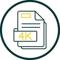 4k Linie Kreis Symbol vektor