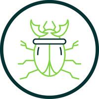 Käfer Linie Kreis Symbol vektor