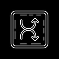 Invertiertes Symbol für die Shuffle-Linie vektor