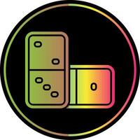 Domino Glyphe fällig Farbe Symbol vektor