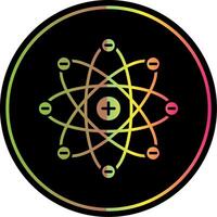 atom glyf på grund av Färg ikon vektor