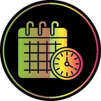 Zeitplan Glyphe fällig Farbe Symbol vektor