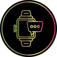 Smartwatch Linie Gradient fällig Farbe Symbol vektor