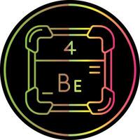 Beryllium Linie Gradient fällig Farbe Symbol vektor