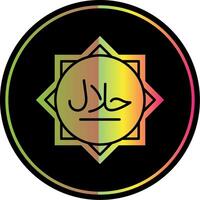 halal glyf på grund av Färg ikon vektor